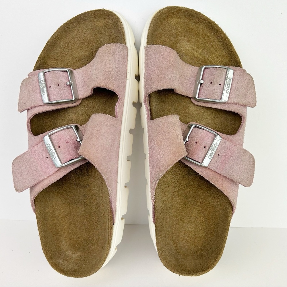 Birkenstock Papillio Arizona Platform Suede Leather Sandal EU 39 US 8 - Picture 2 of 14